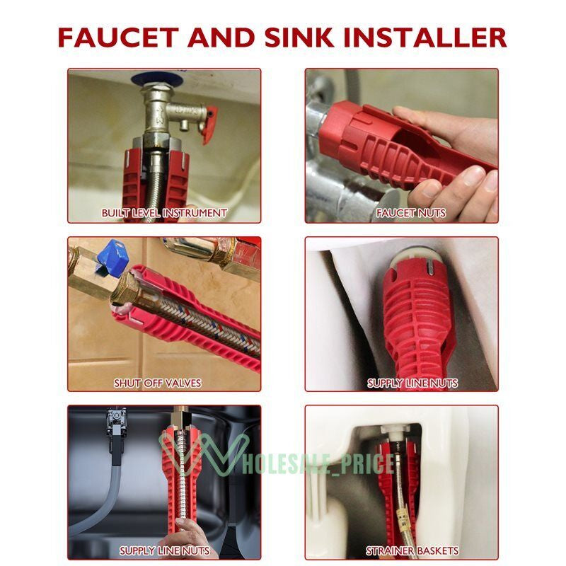 8 in 1 Faucet and Sink Installer Multi Tool Plumbing Repair Removal Tool USA