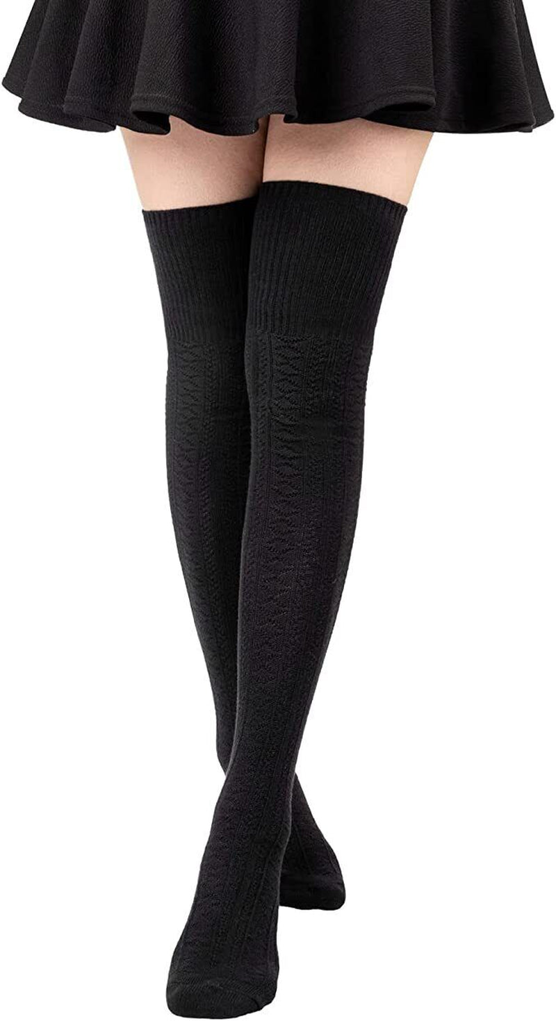 Girls Ladies Women Thigh High over the Knee Socks Extra Long Cotton Stockings 