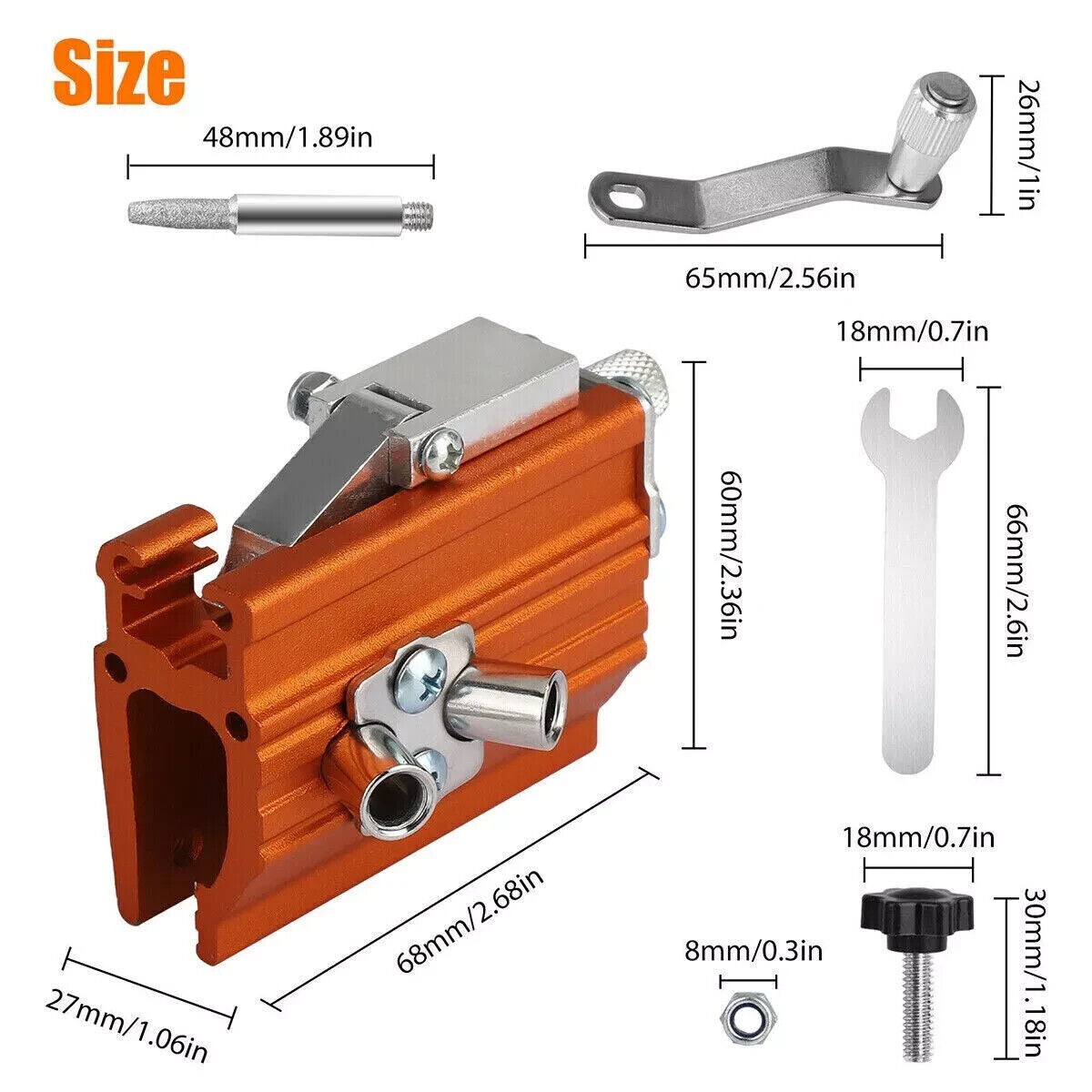 Heavy Duty Chainsaw Chain Sharpening Jig Portable Hand Crank Sharpener Tool Set