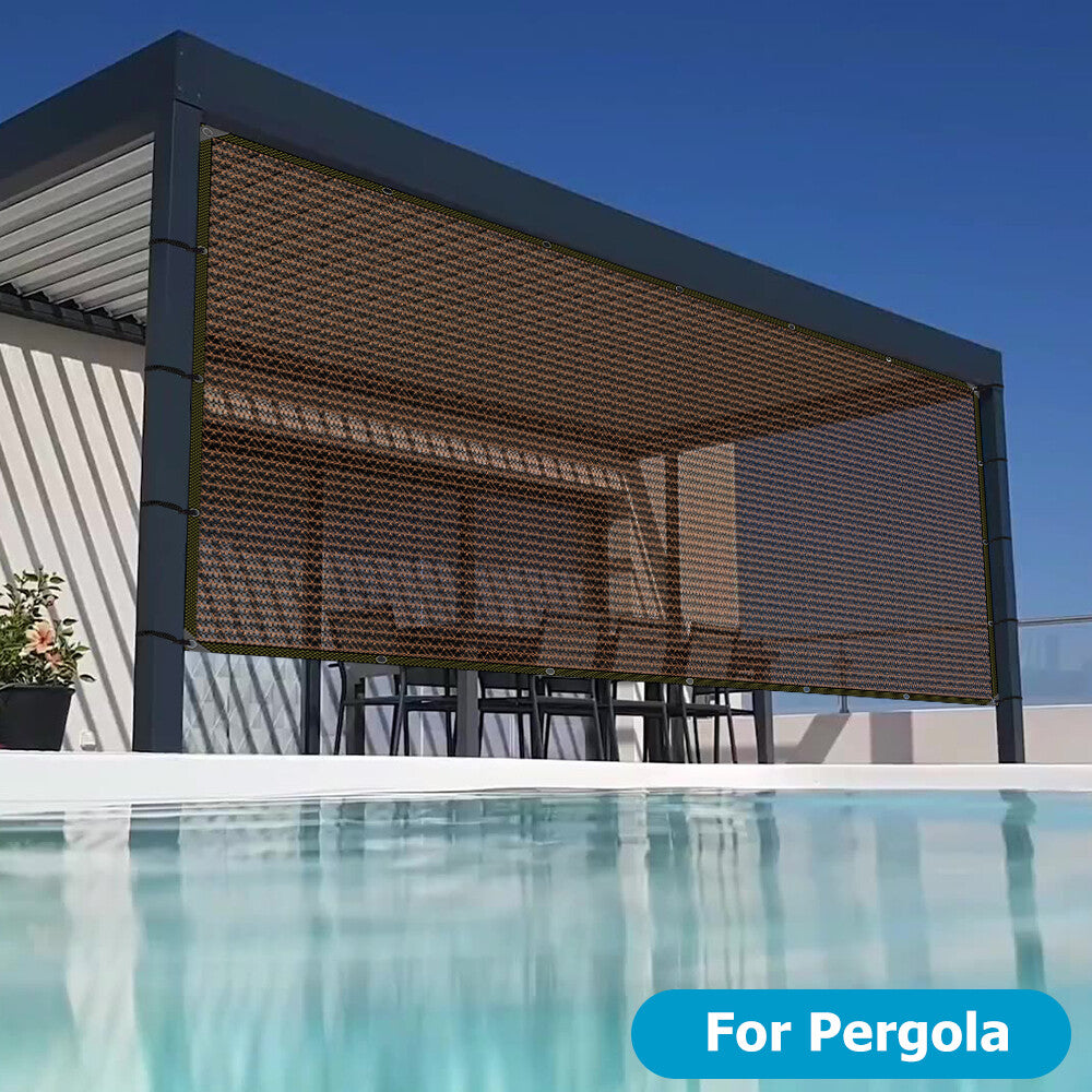 90% Sun Shade Cloth with Grommets Pergola Canopy Cover Patio Mesh Tarp Screens