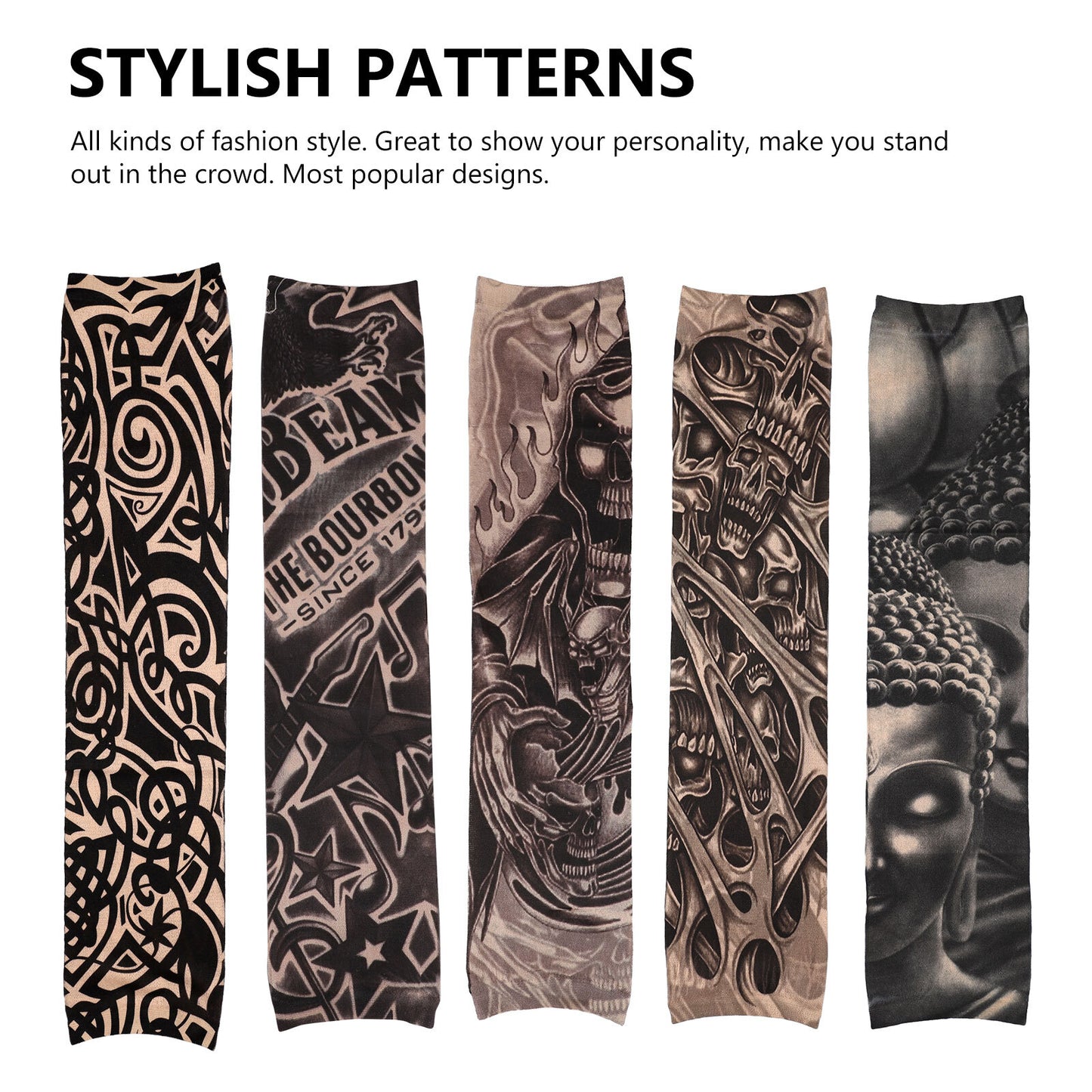 Slip-On Realistic Tattoo Arm Sleeves – UV Protection & Temporary Ink Style Arm Sleeve for Indoor Outdoor