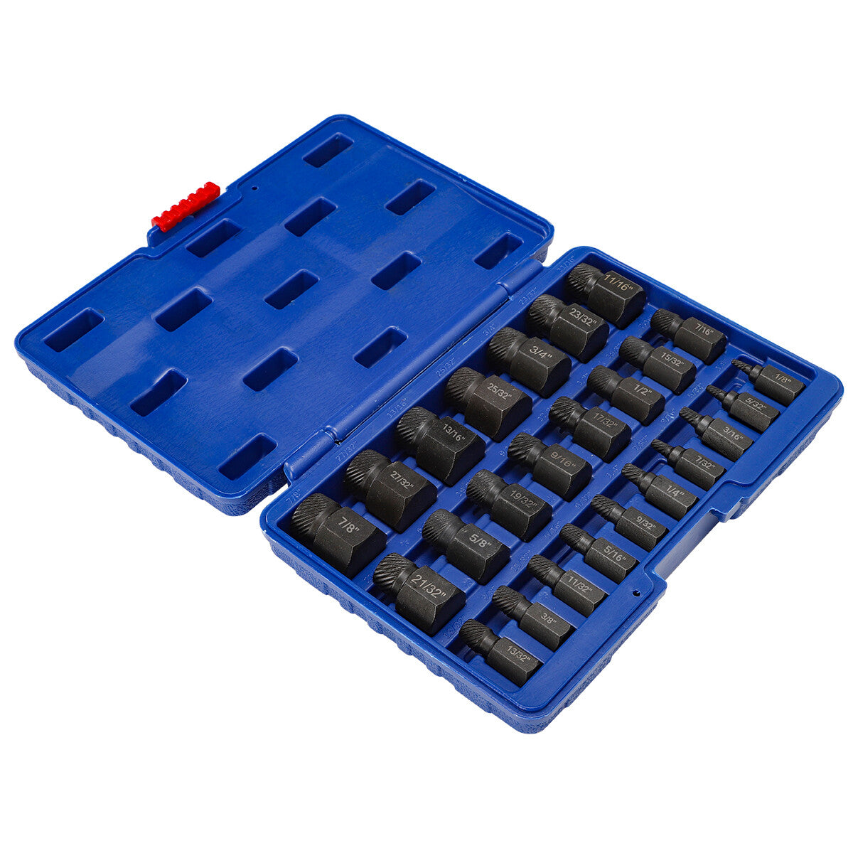 25-Piece Easy Out Screws Bolt Extractor Socket Set Hex Head Rounded Bolt Remover