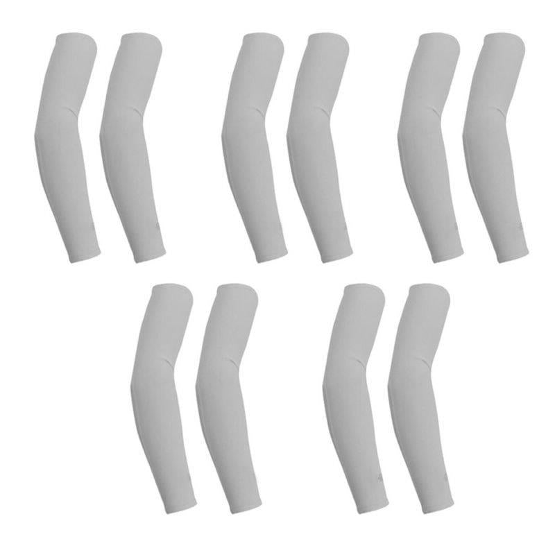 5 Pairs Cooling Arm Sleeves Cover UV Sun Protection Sports Outdoor for Men Women