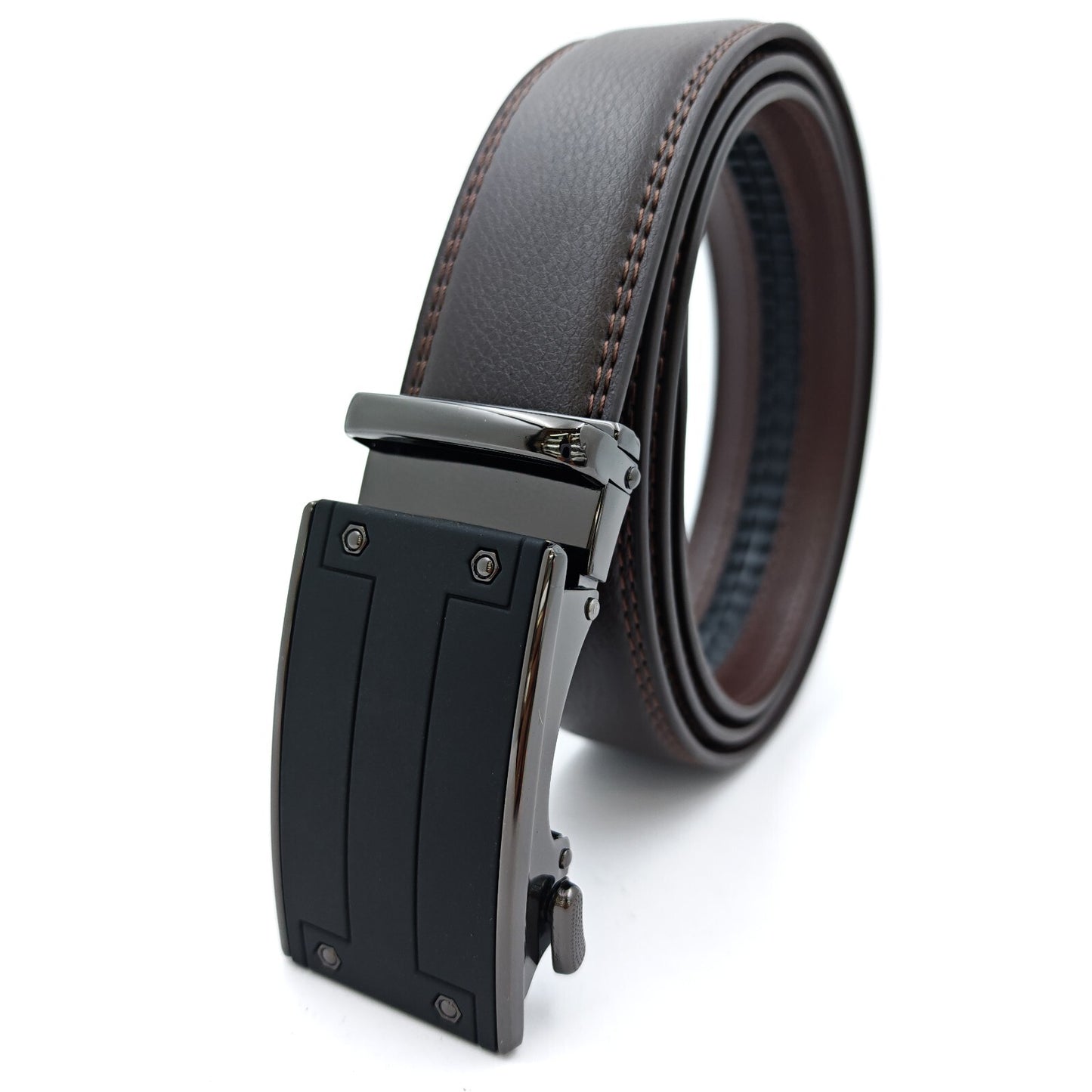 Men'S Ratchet Belt Genuine Leather Mens Belt with Slide Ratchet Belts for Men