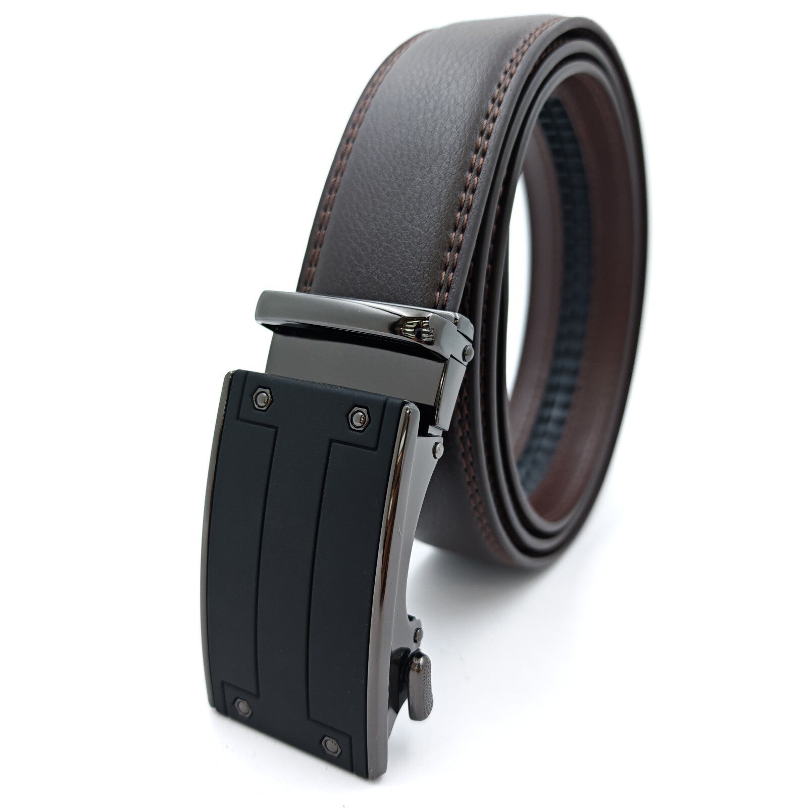 Men'S Ratchet Belt Genuine Leather Mens Belt with Slide Ratchet Belts for Men