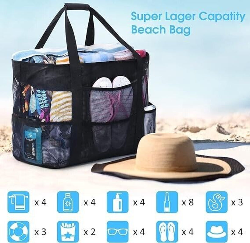 Large Beach Bag Tote Oversized Beach Pool Bag Storage Fitness Swimming