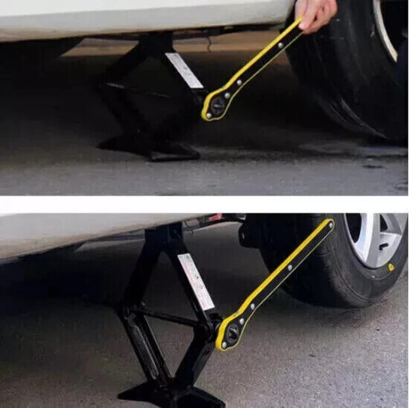 2 Ton Scissor Jack Handle Crank Wheel Lug Wrench Tool Kit Car Garage Tire✨