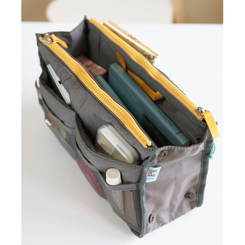 Women Travel Insert Handbag Purse Large Liner Tidy Organizer Makeup Bag Case US