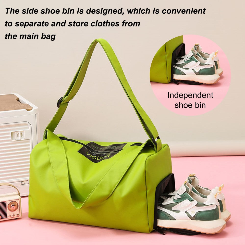 Lightweight Sports Gym Travel Duffel Bag Wet Pocket for Swim Yoga Training