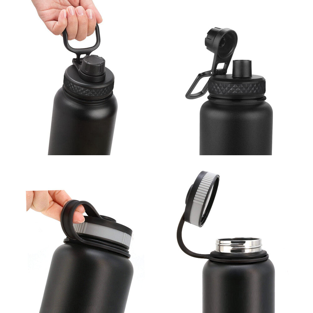 Water Bottle Stainless Steel Vacuum Double Wall Insulation Sport Wide Mouth 40 Oz 
