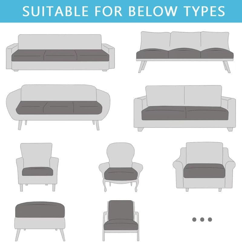 2pcs 100% Waterproof Patio Stretch Sofa Cushion Covers Outdoor Chair Cushion Covers