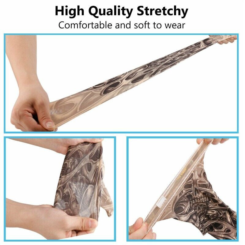 8PC Tattoo Cooling Arm Sleeves Cover Basketball Golf Sport UV Sun Protection