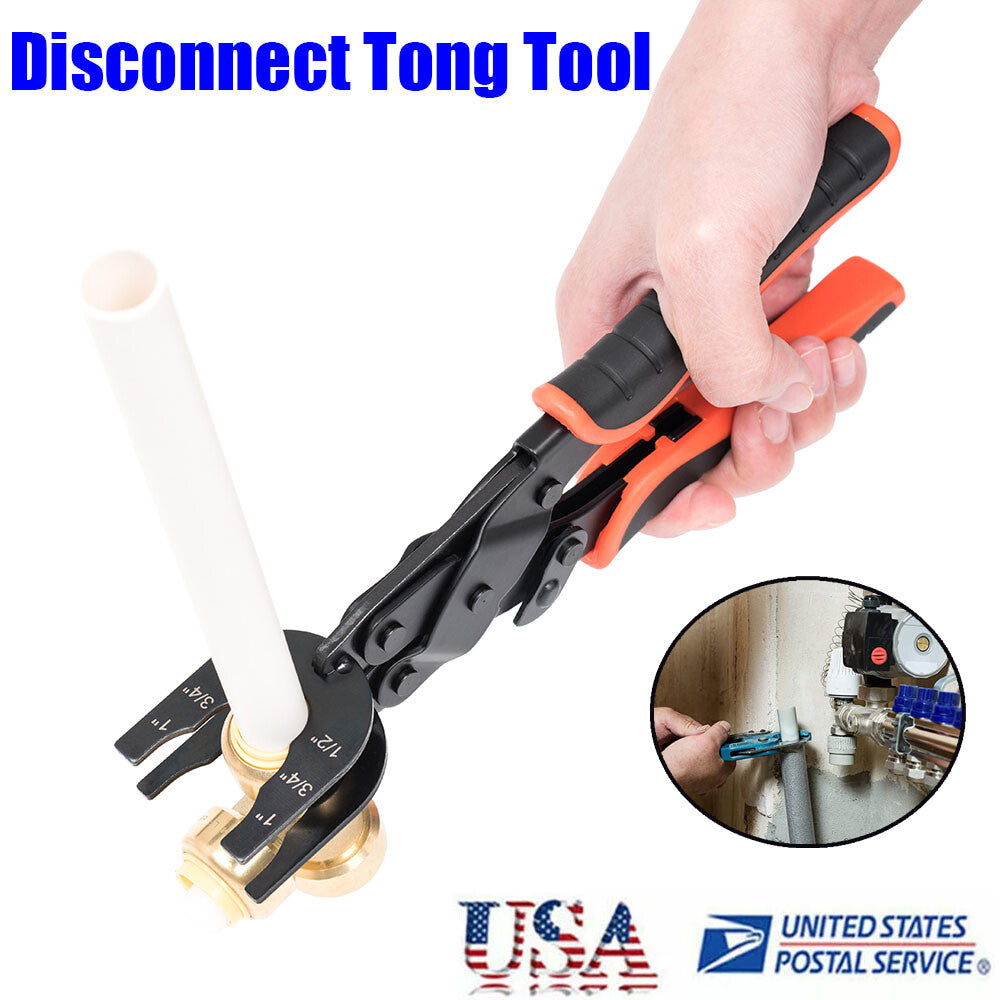 Disconnect Tong Tool for Push to Connect 1/2'' 3/4'' 1'' Fittings Removal Tool