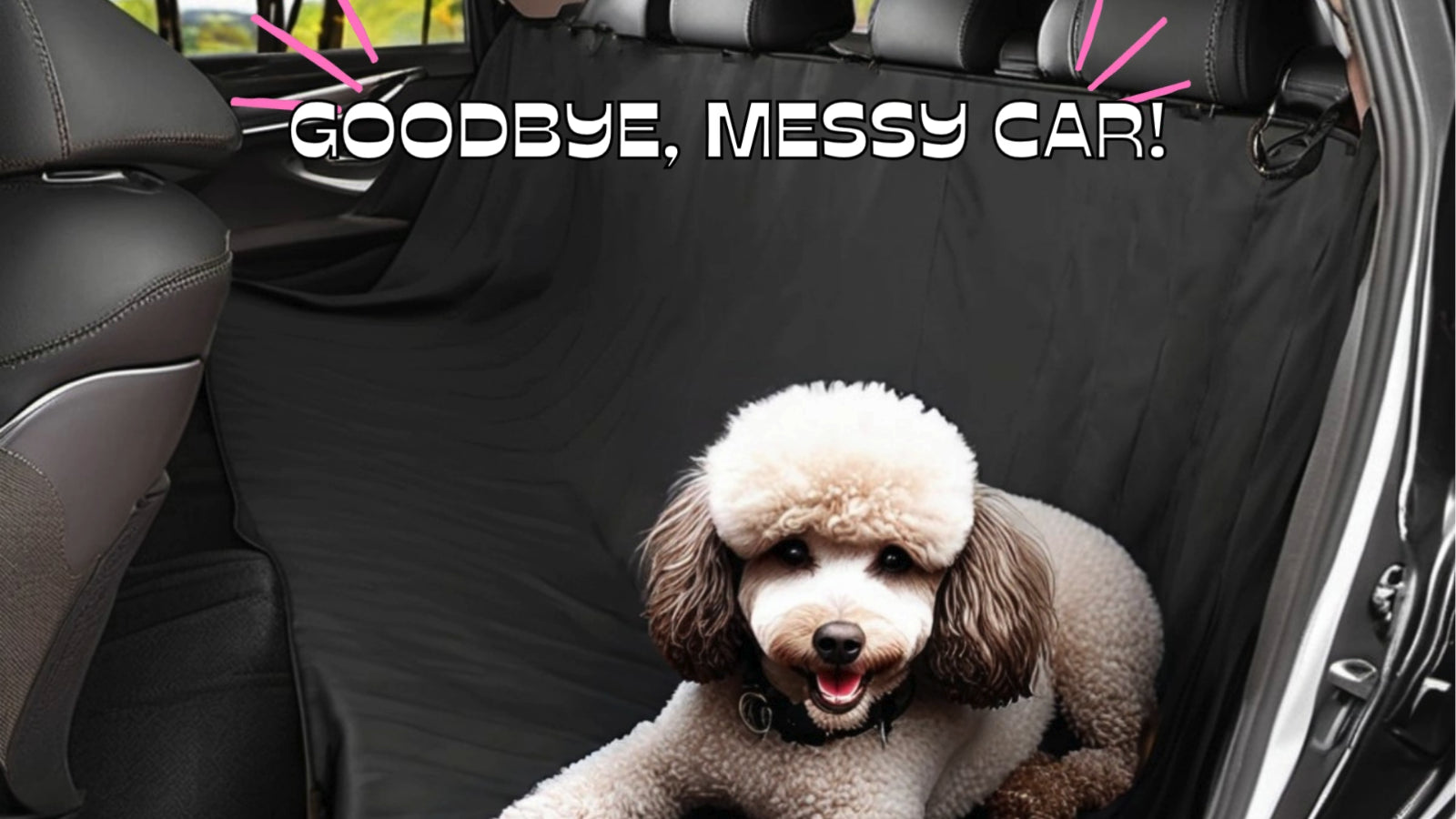 Waterproof Dog Car Seat Cover Hammock – Back Seat Protector & Extender for Cars, SUVs & Trucks