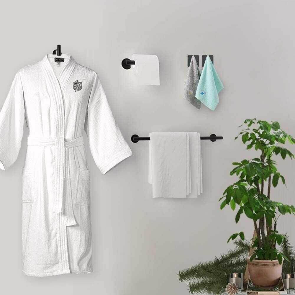 6 PCS Bathroom Hardware Set Matte Towel Bar Stainless Steel Towel Rack Set