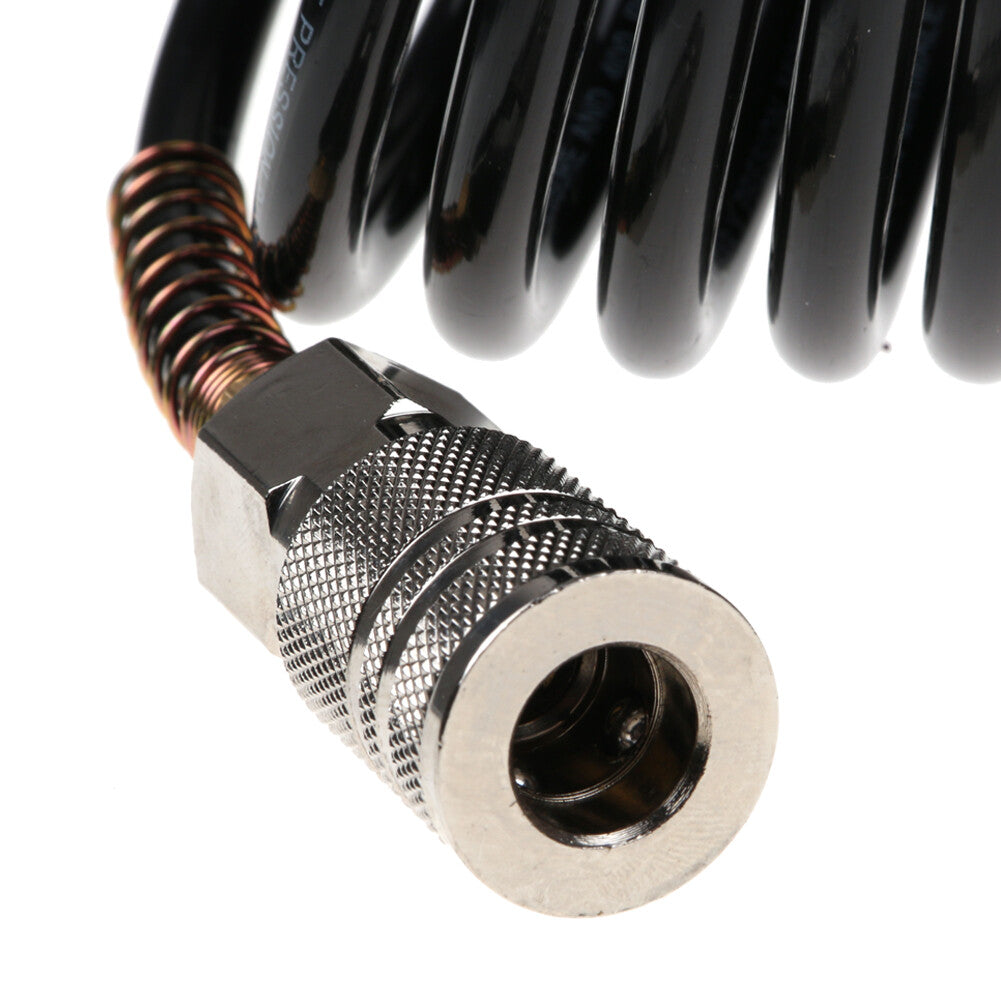 25FT Air Compressor Hose with 1/4'' NPT Fitting – Heavy-Duty Rubber for Roofing & Carpentry