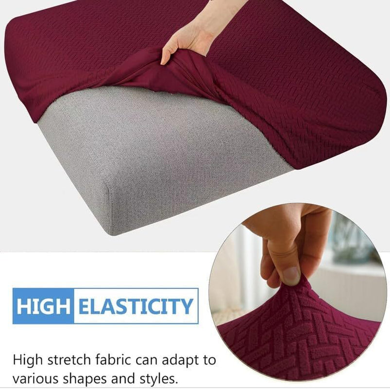 2pcs 100% Waterproof Patio Stretch Sofa Cushion Covers Outdoor Chair Cushion Covers