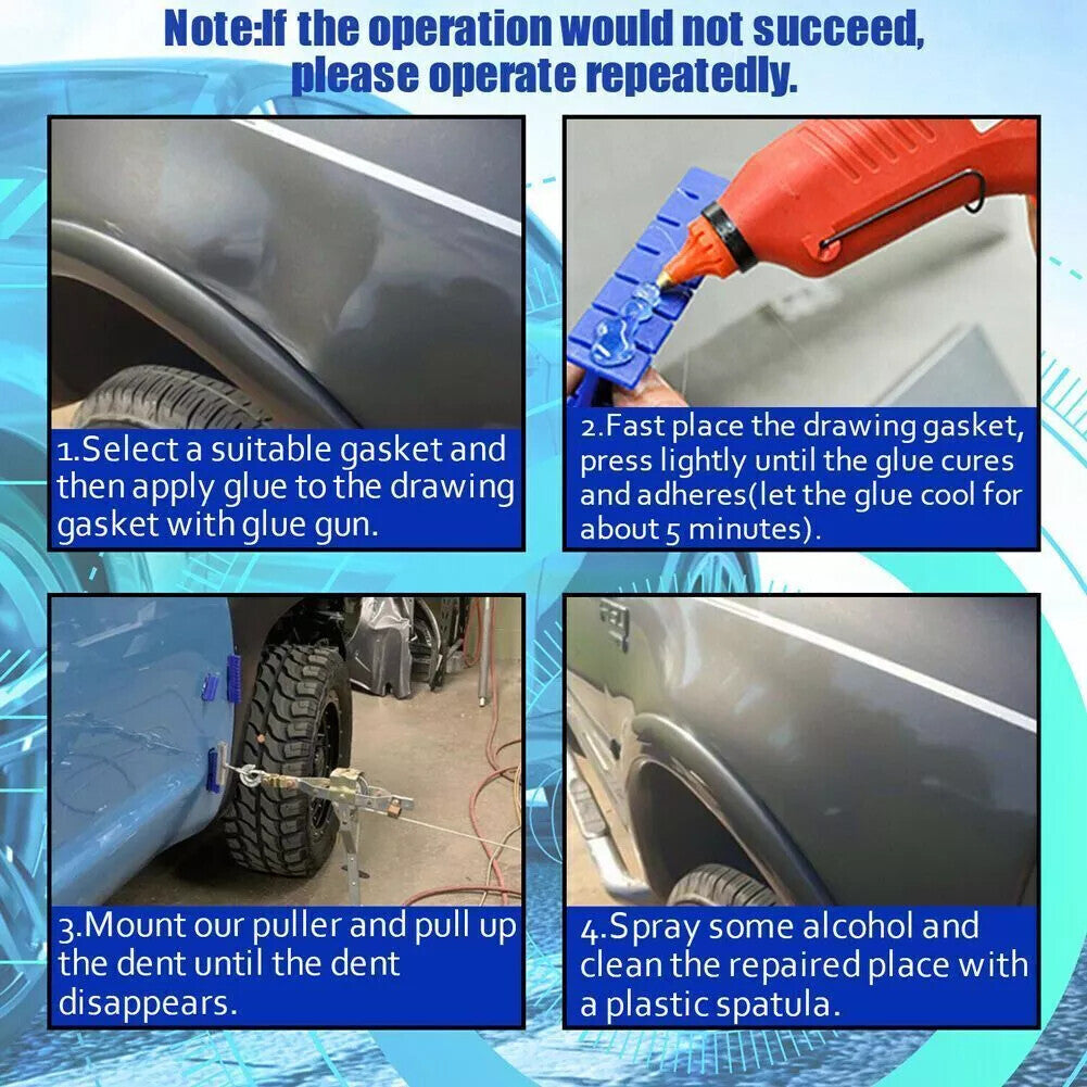 Car Body Slide Hammer Paintless Dent Repair Tools Puller Lifter Hail Removal Kit