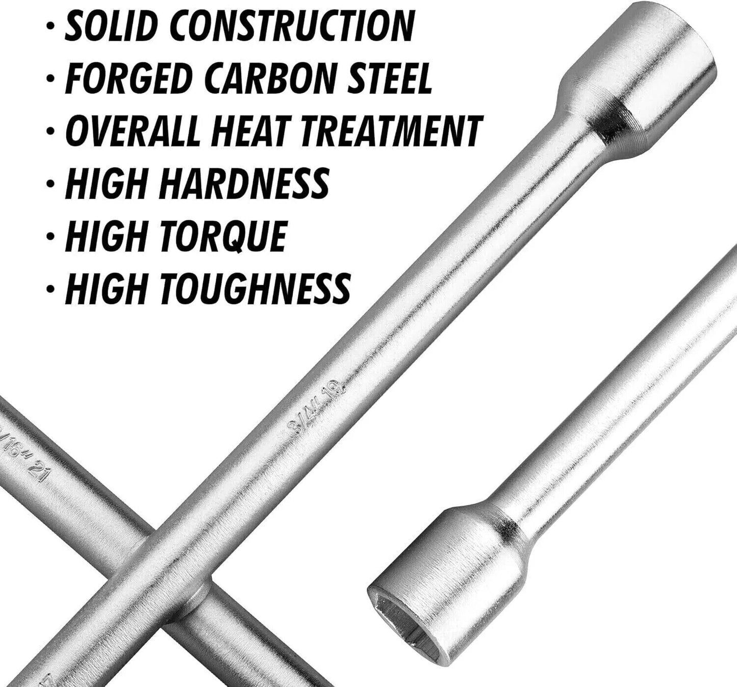 Universal Wrench 4 Way Lug Nut Tool 14'' Heavy Duty Socket Wheel Tire Change USA