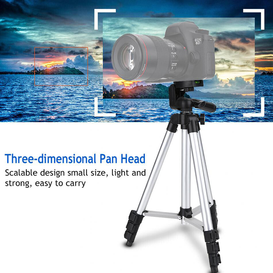 Professional Camera Tripod Stand Holder Mount for Iphone Samsung Cell Phone+Bag