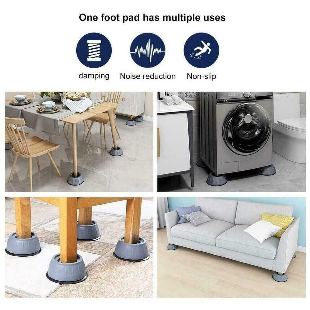 8PCS anti Vibration Washing Machine Support Anti-Slip Rubber Feet Base Pads Mat