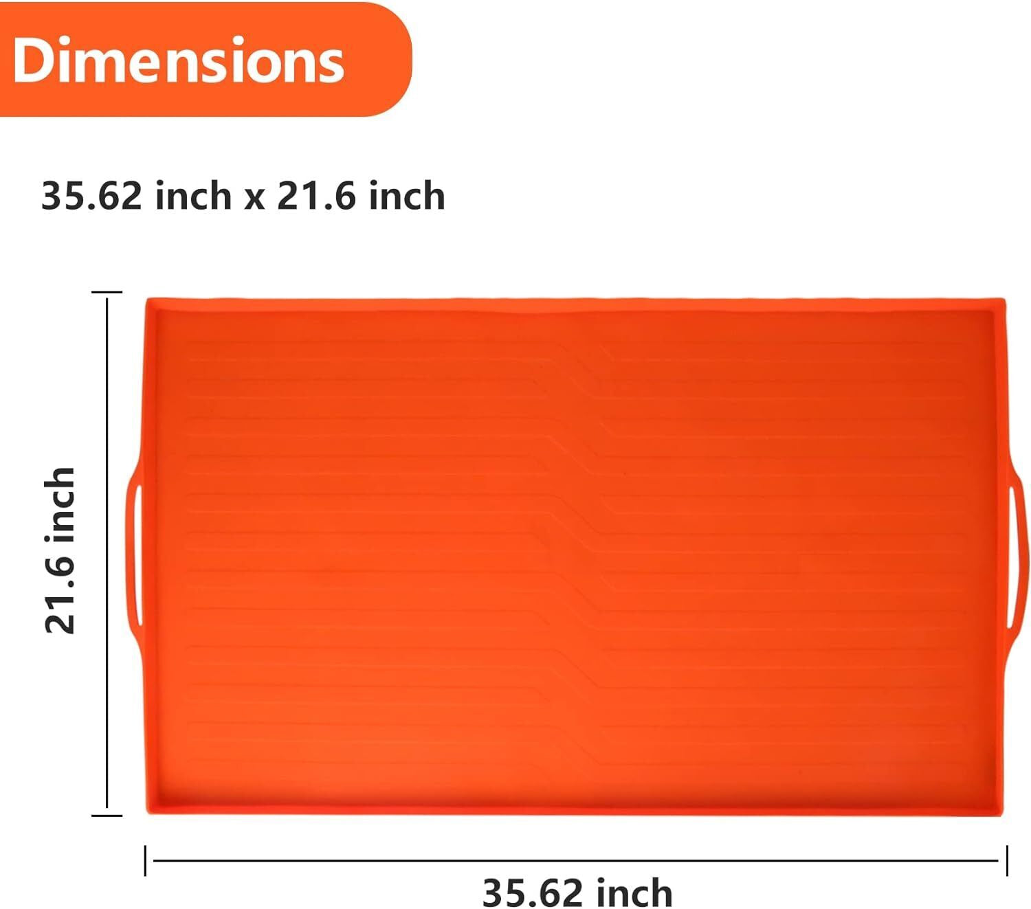 Silicone Griddle Mat Cover for 36'' Blackstone – Non-Stick, Heat-Resistant, Includes Free Drip Tray