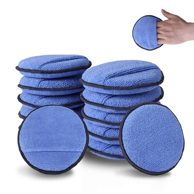 12-Pack Car Wax Applicator Pad with Finger Pocket Lint-Free for Cleaning