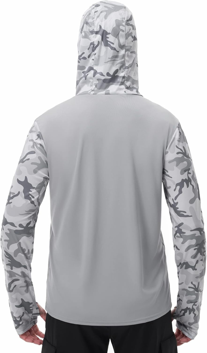 Men'S Performance Fishing Hoodie Shirt - UPF 50+ UV Sun Protection Long Sleeve Shirts with Mesh Face Mask