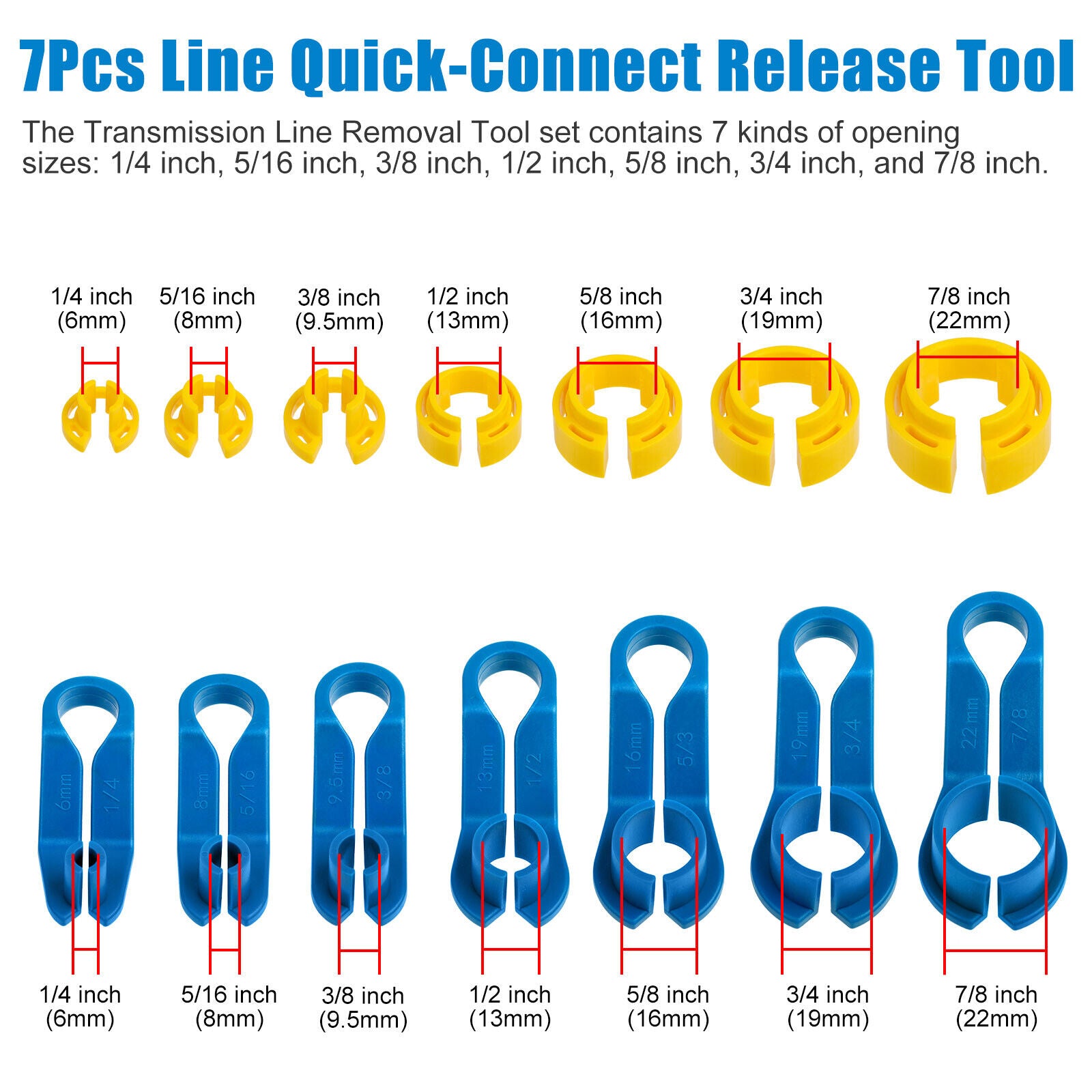 AC Disconnect Fuel Line Disconnect Tool Set Car Tool Kit 16pcs w/ Box