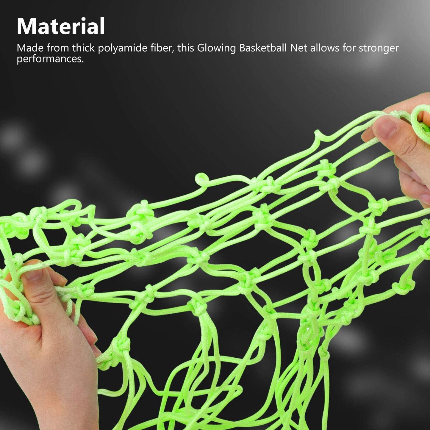 Glowing Basketball Net Outdoor Training Luminous Mesh Nylon Basketball Hoop Net