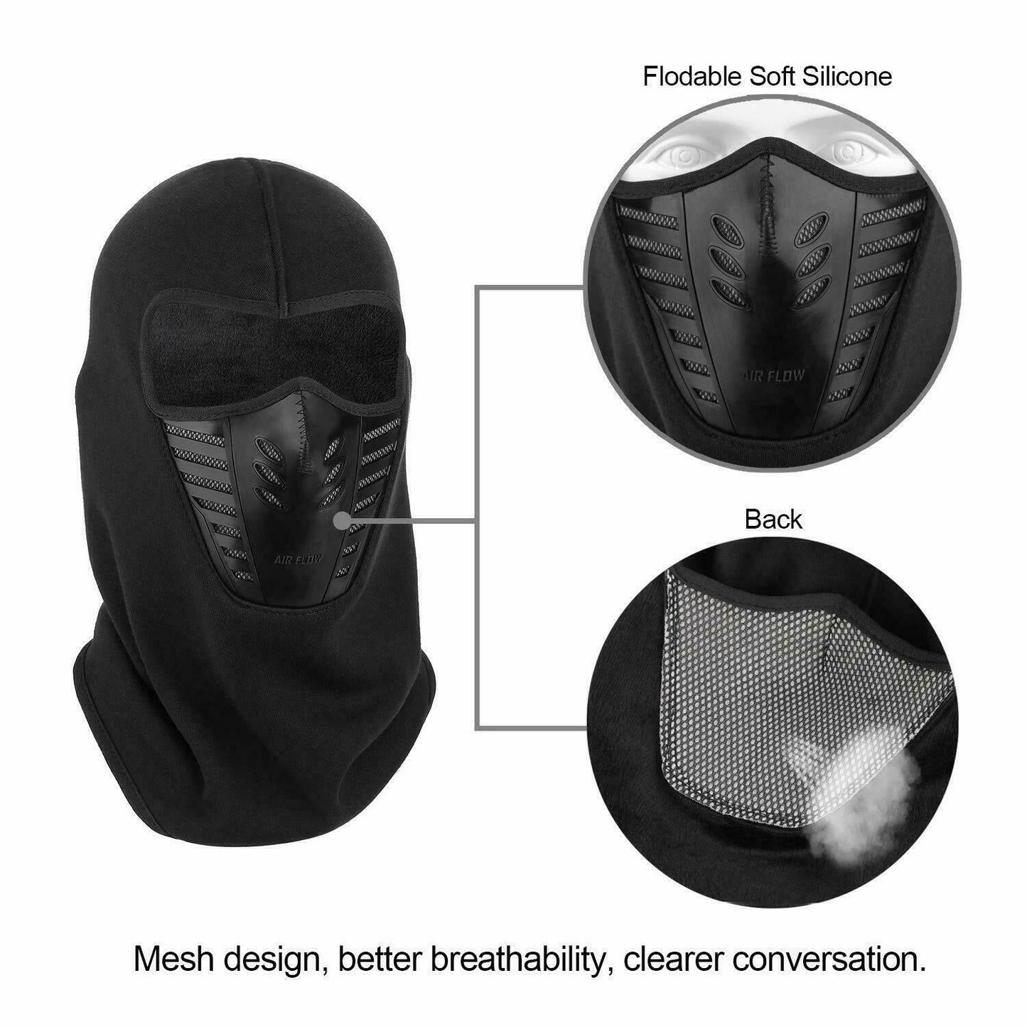 Balaclava Cycling Hat Ski Face Mask Winter Outdoor Sport Windproof Full Face Cap