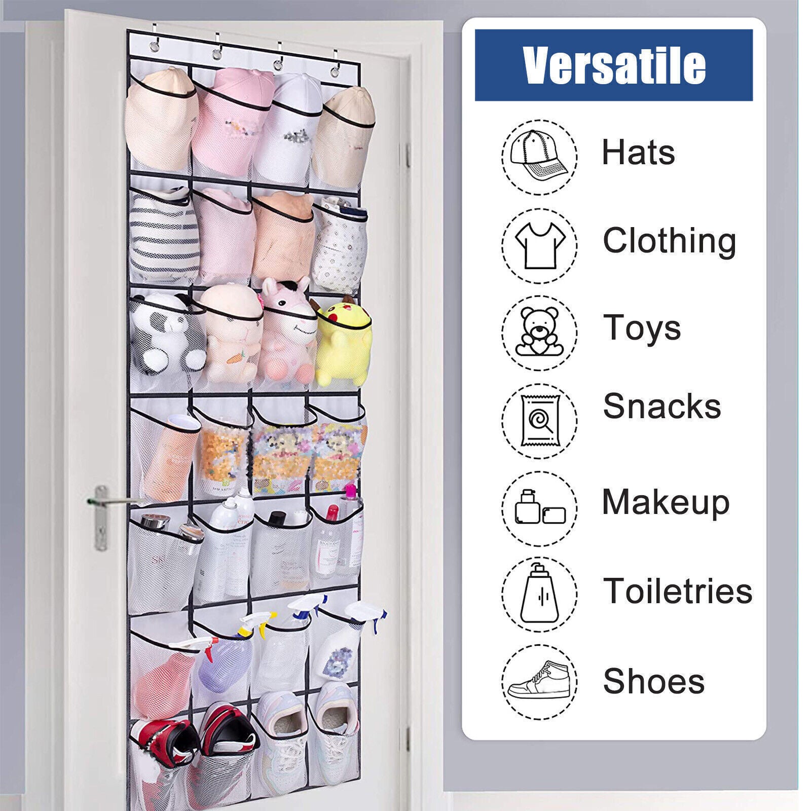 Over Door Shoe Organizer Rack Hanging Storage Holder Hanger Bag Closet 28 Grids