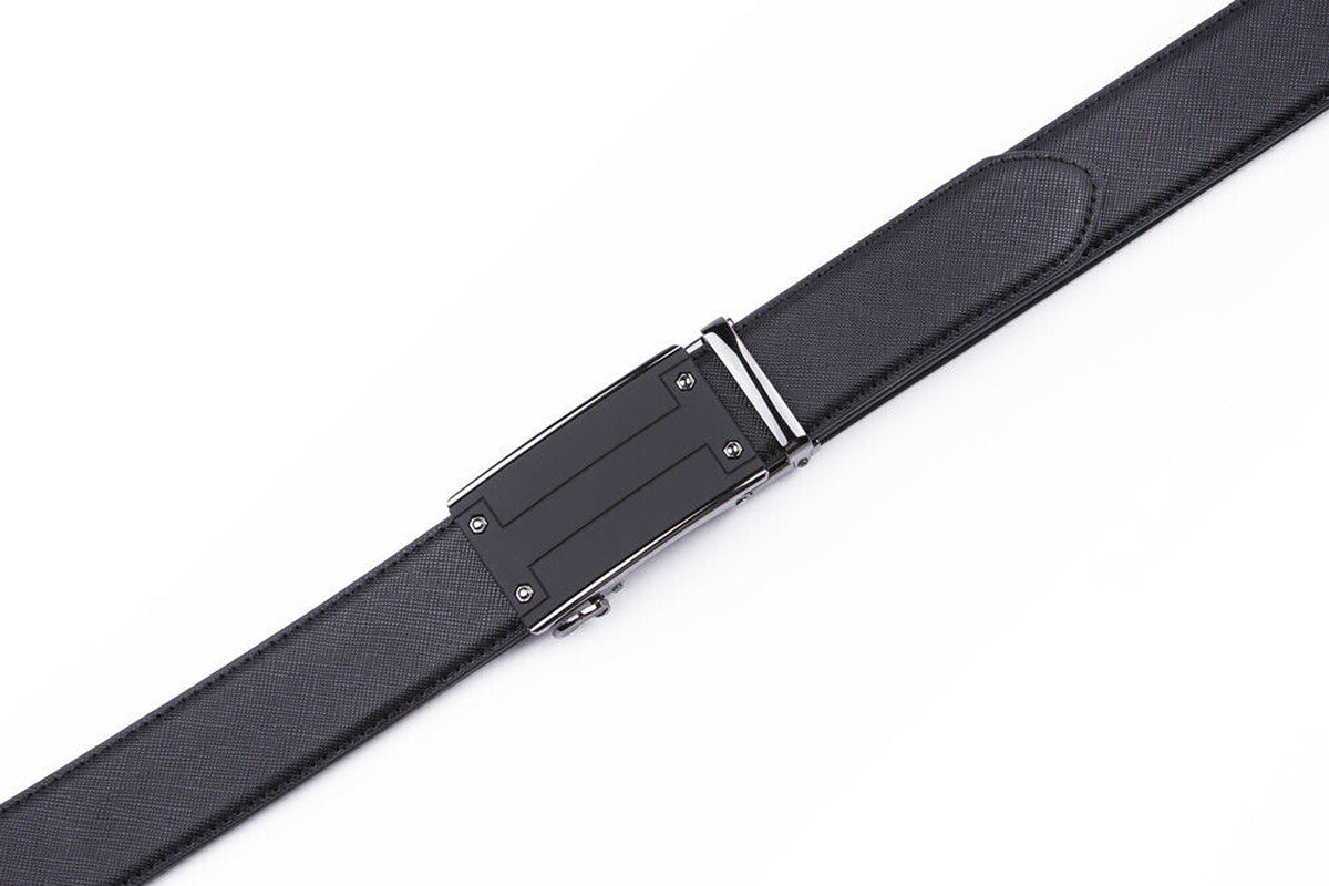  Automatic Buckle Men'S Belt Leather Ratchet Belts 1.37Inch Width