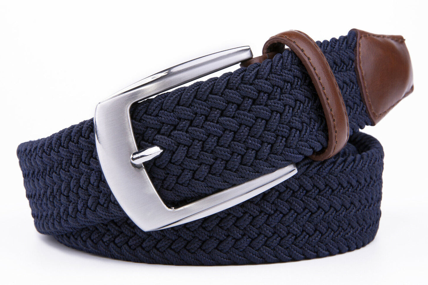 Elastic Fabric Braided Belt Stretch Woven Belt for Unisex Men/Women