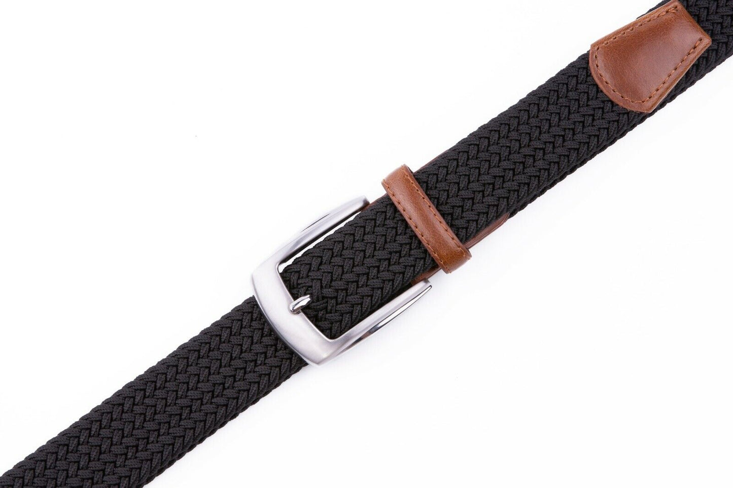 Elastic Fabric Braided Belt Stretch Woven Belt for Unisex Men/Women