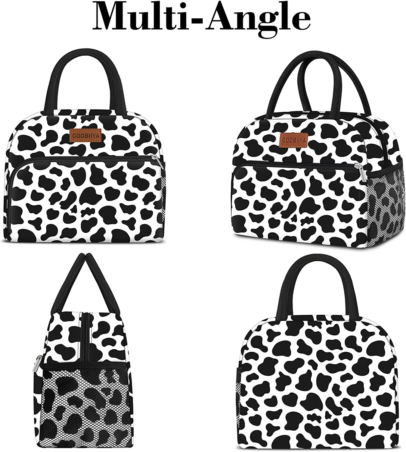 Cow Print Insulated  Lunch Box for Women Adult Men