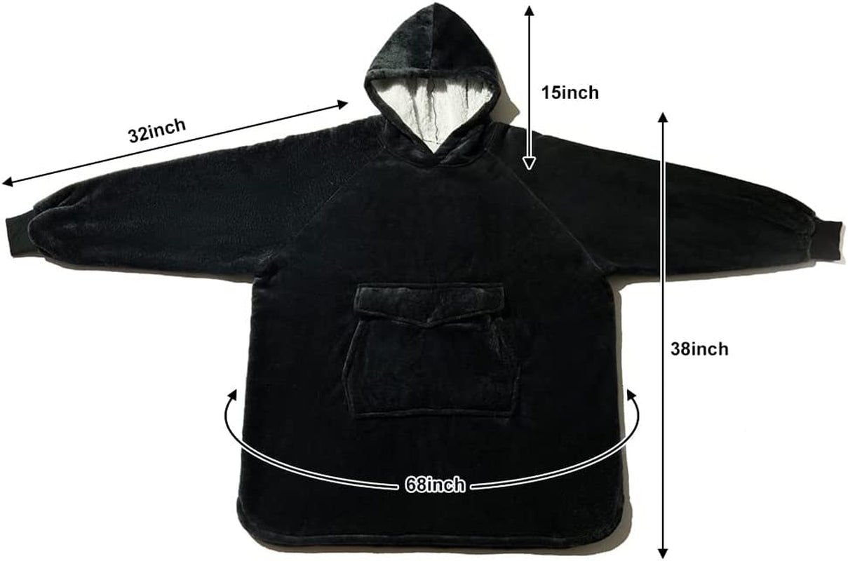 Wearable Blanket Hoodie with Giant Pocket