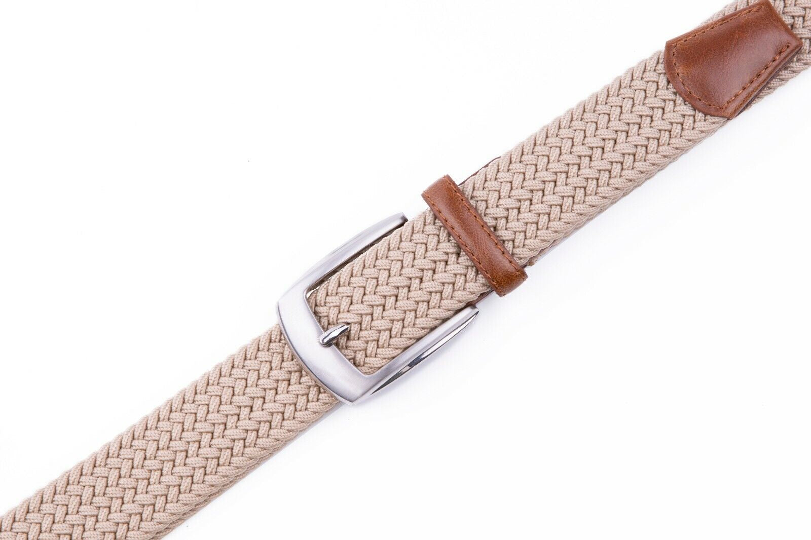 Elastic Fabric Braided Belt Stretch Woven Belt for Unisex Men/Women