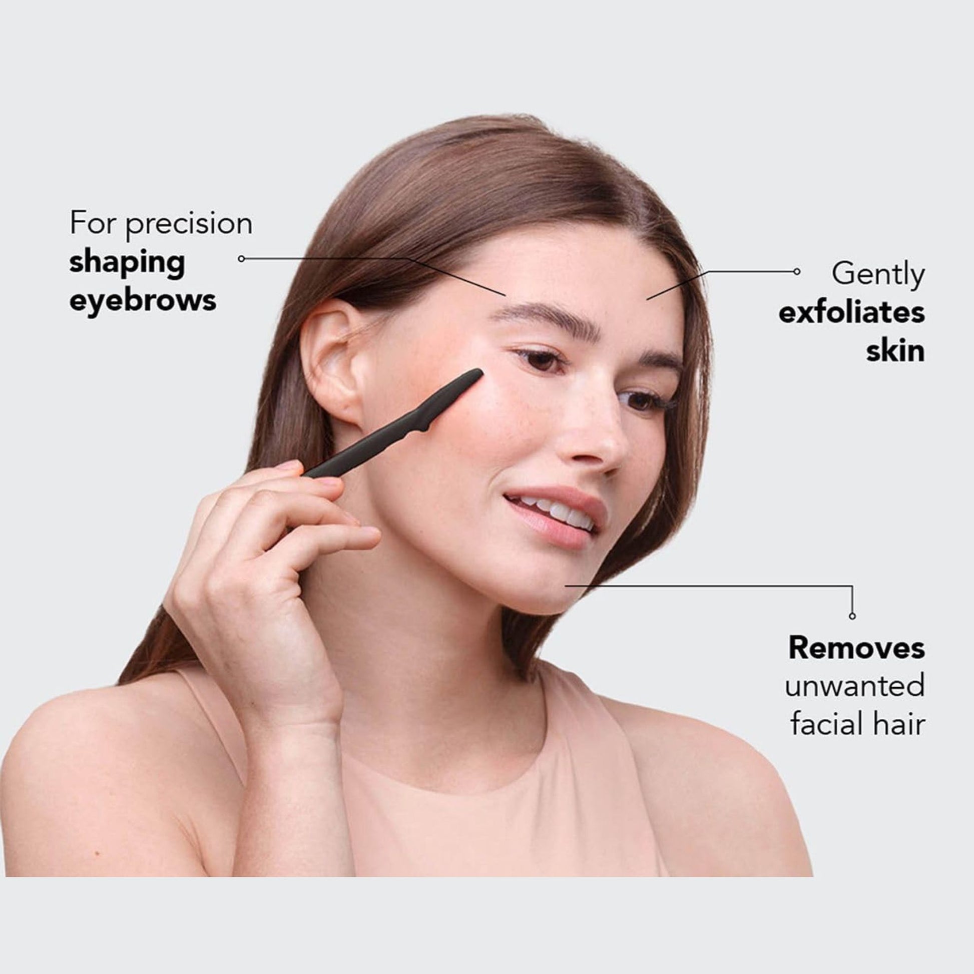 Eyebrow Razor & Face Shaver for Women 12 Pc (Black)