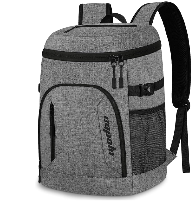 Insulated Backpack Cooler Gray