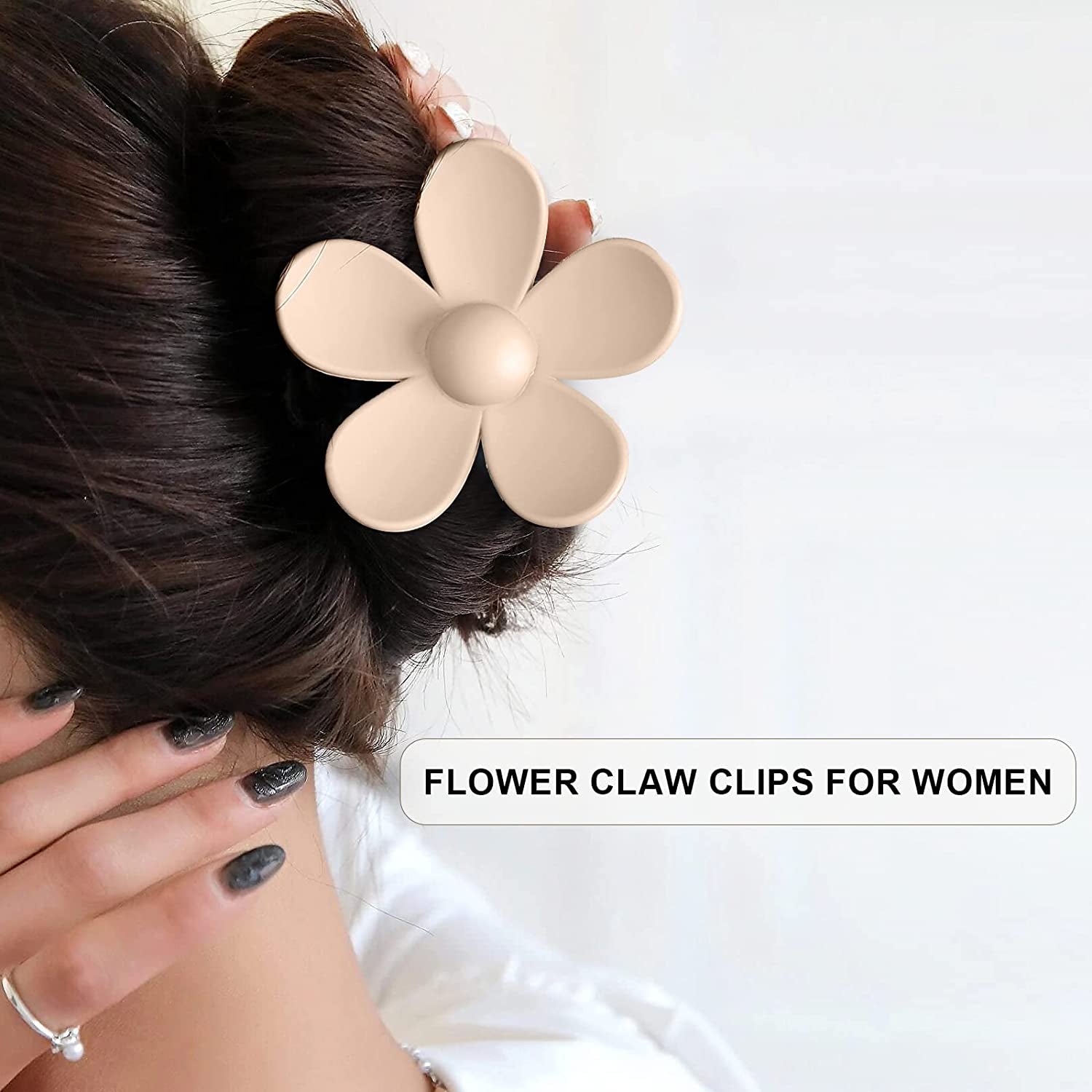 6 Pcs Cute Flower Hair Clips Matte Large Claw Clips for Women Butterfly Hair Claw Clip 