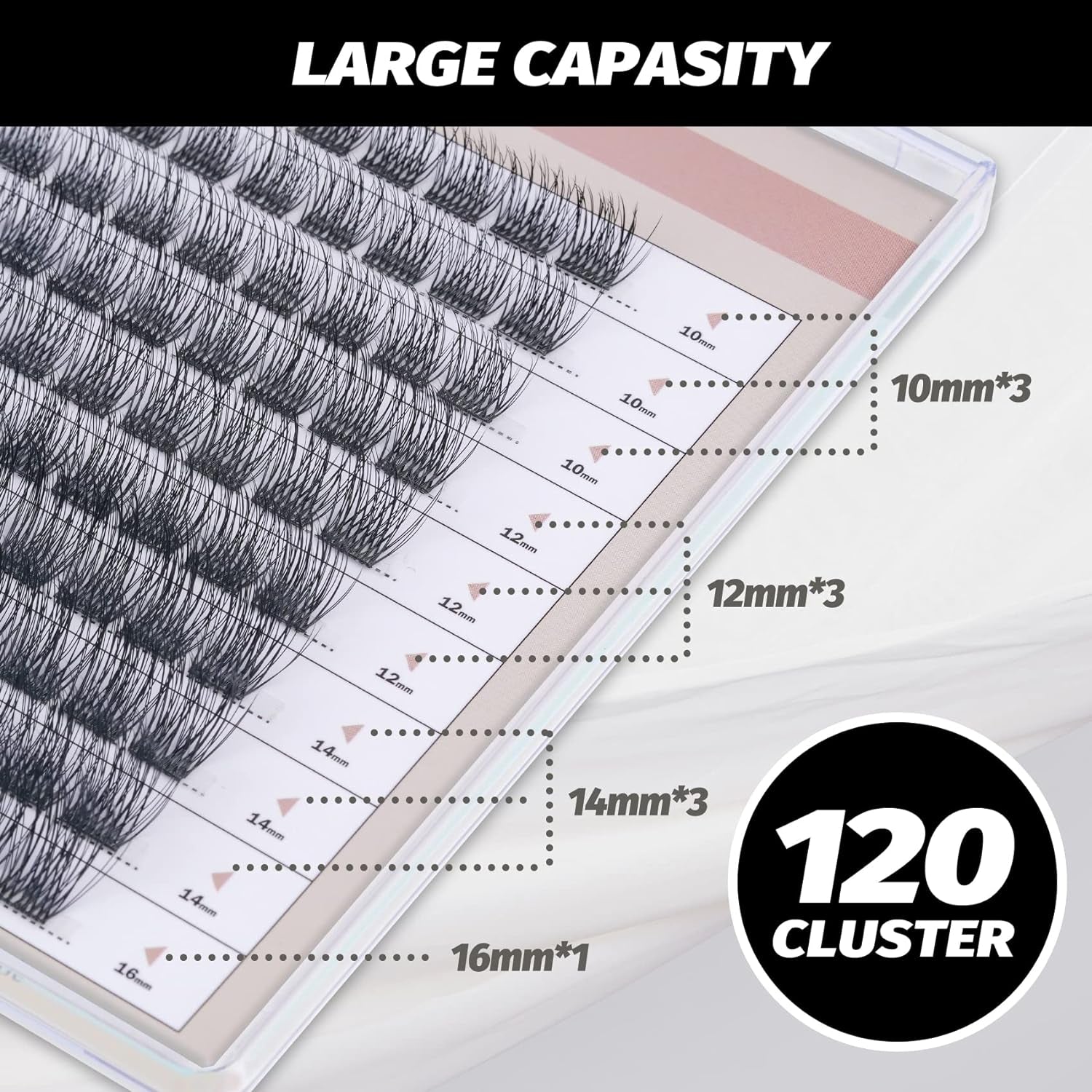 120 DIY Eyelash Extension Clusters False Eyelash 3D Effect