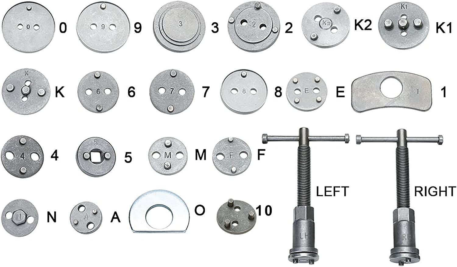 Disc Brake Caliper Compressor Wind Back Tool 24pc