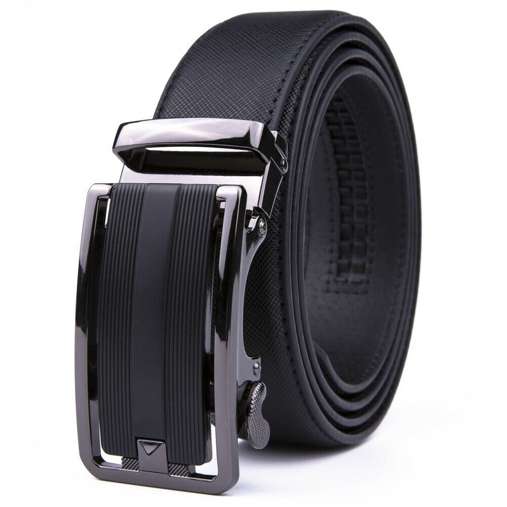 Mens Belts Leather Dress Belts  Automatic Buckle 