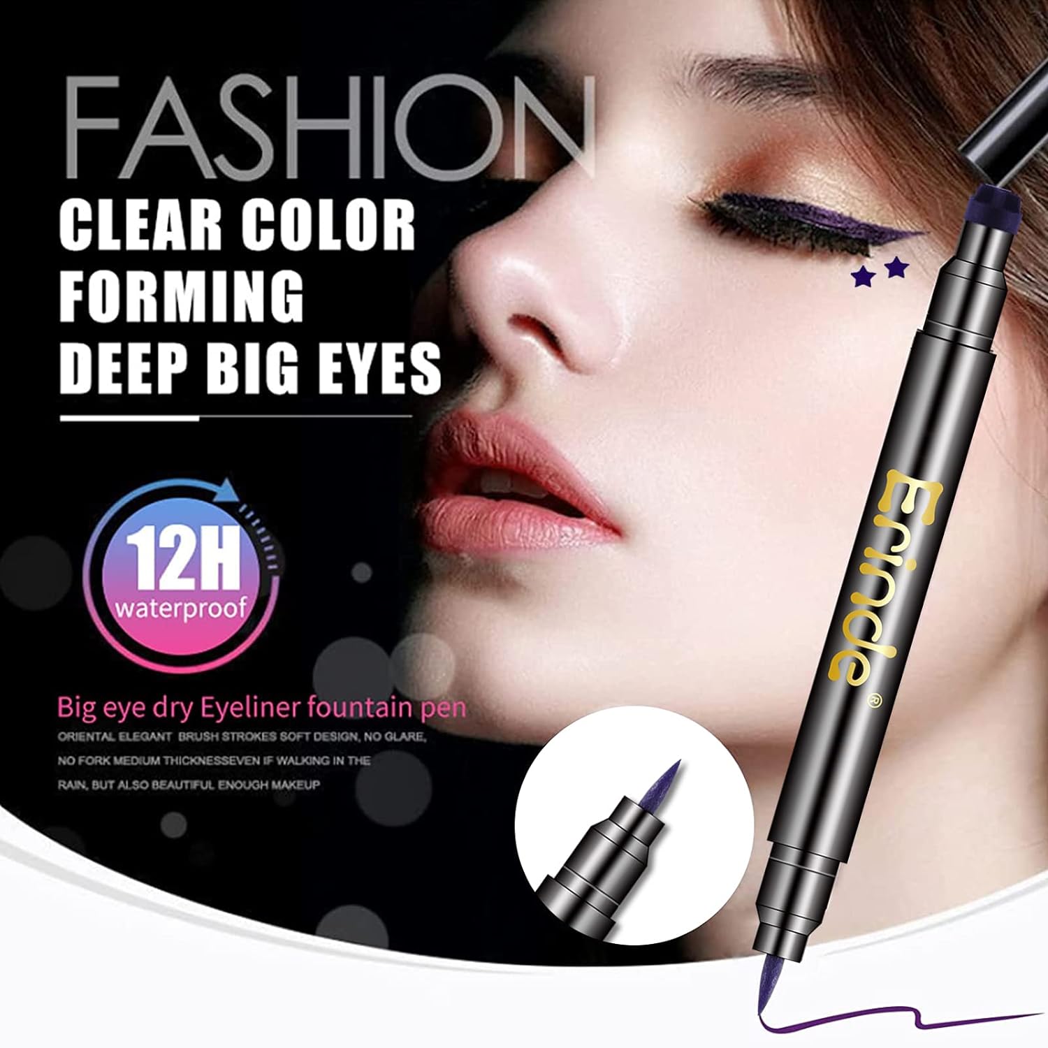 6 Colors Double-headed Liquid Eyeliner Stamp Pen Set