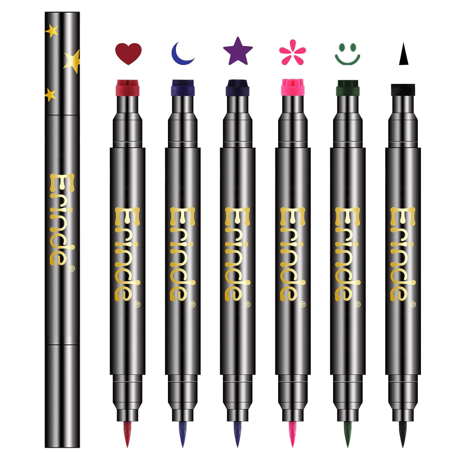 6 Colors Double-headed Liquid Eyeliner Stamp Pen Set