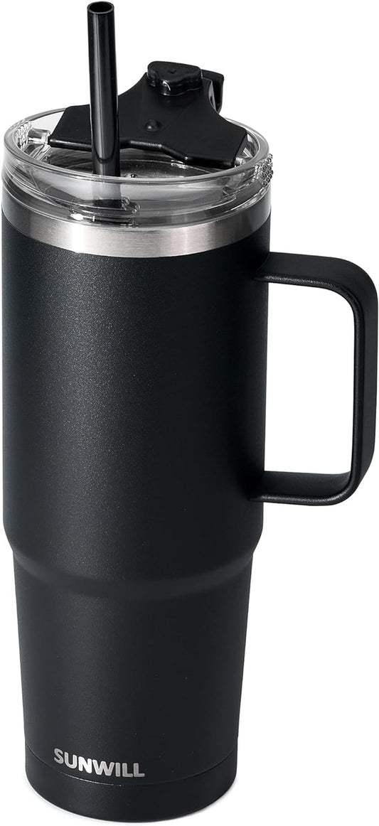 30 oz Tumbler with Lid and Straw Travel Coffee Mug