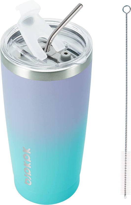 20oz Coffee Tumbler with Lid and Straw Insulated Stainless Steel Tumbler
