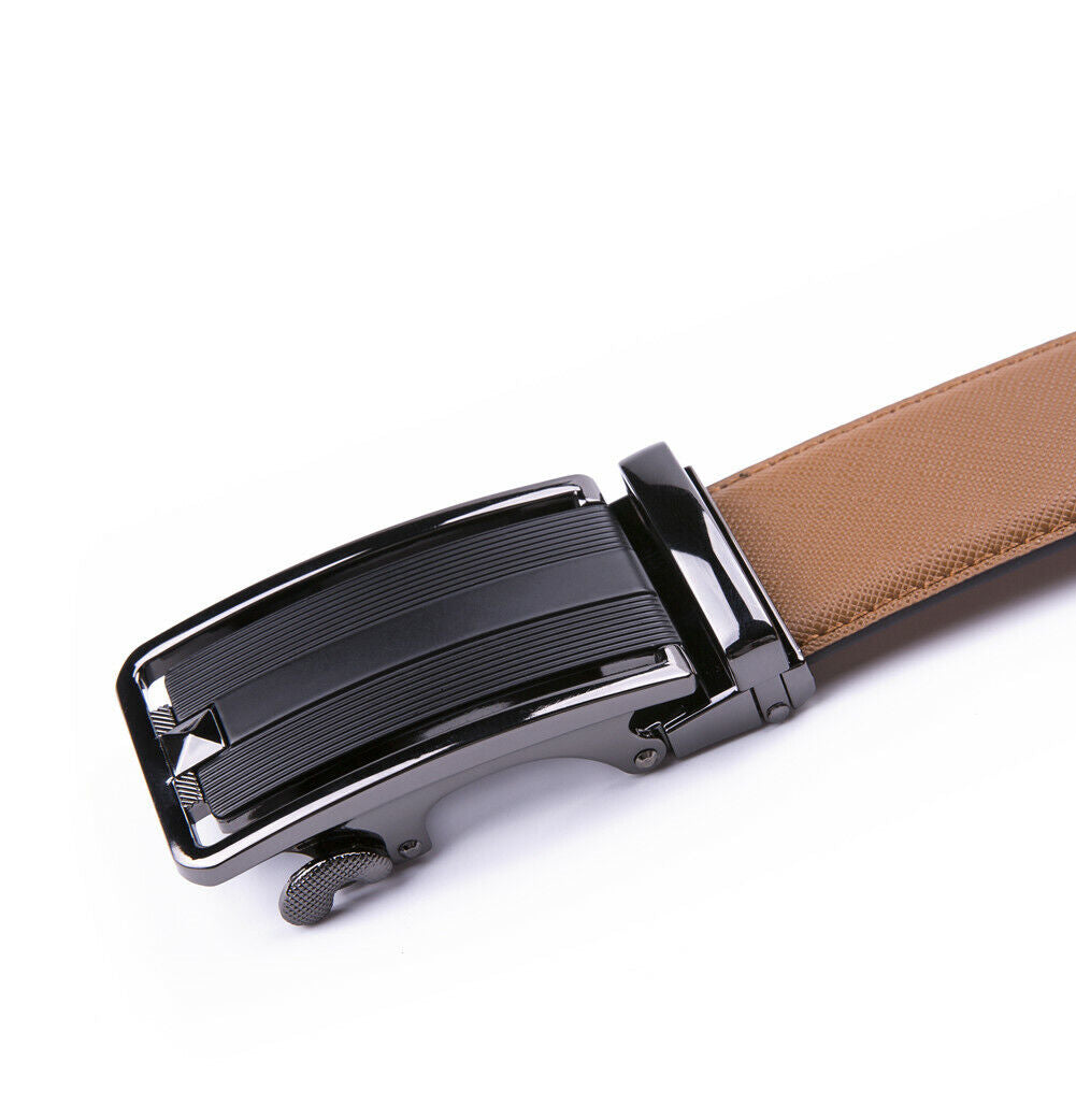 Mens Belts Leather Dress Belts  Automatic Buckle 