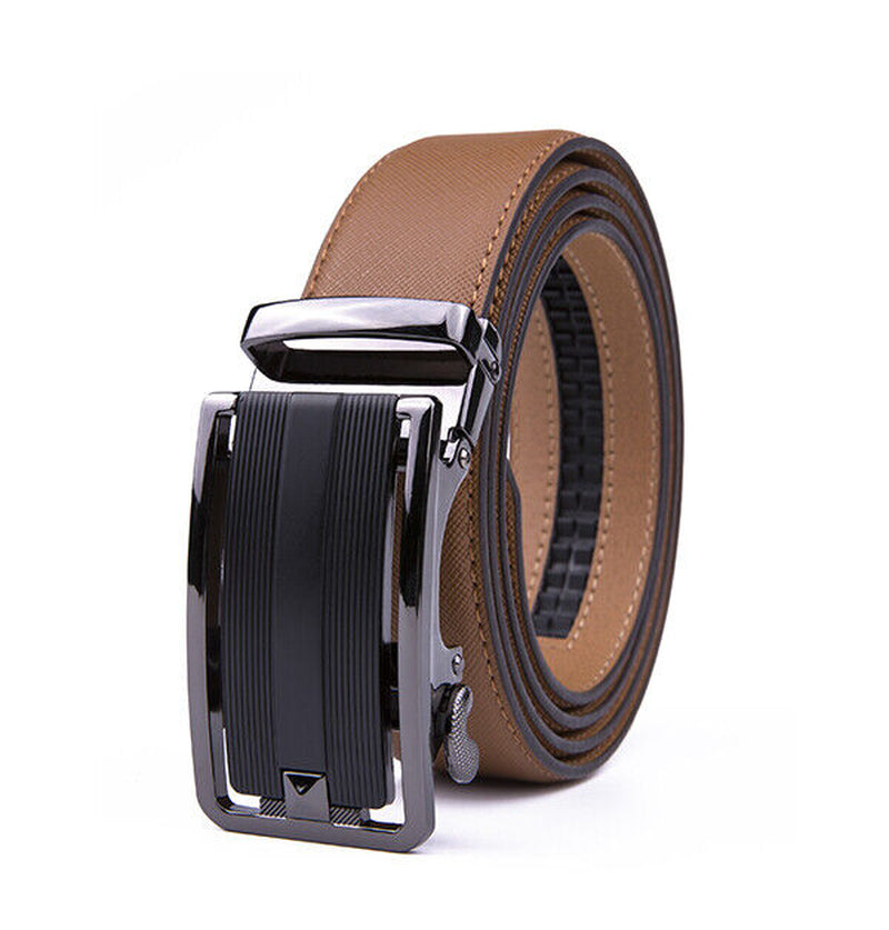 Mens Belts Leather Dress Belts  Automatic Buckle 